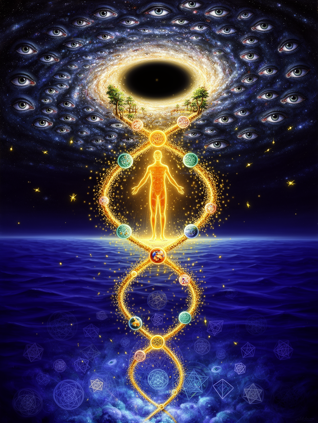 Вторая вариация: глаза, мандала, космос